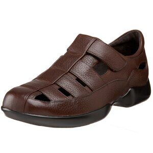 Aetrex Men's G101 Fisherman Sandal,Brown,10 W US